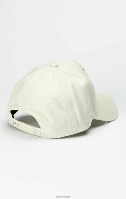 SikSilk Unisex Ecru Varsity Trucker Cap XTFJ228 Accessory
