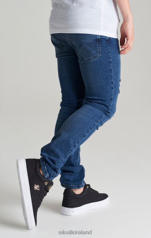 SikSilk Boys Midstone Distressed Slim Denim Jean XTFJ309 Apparel