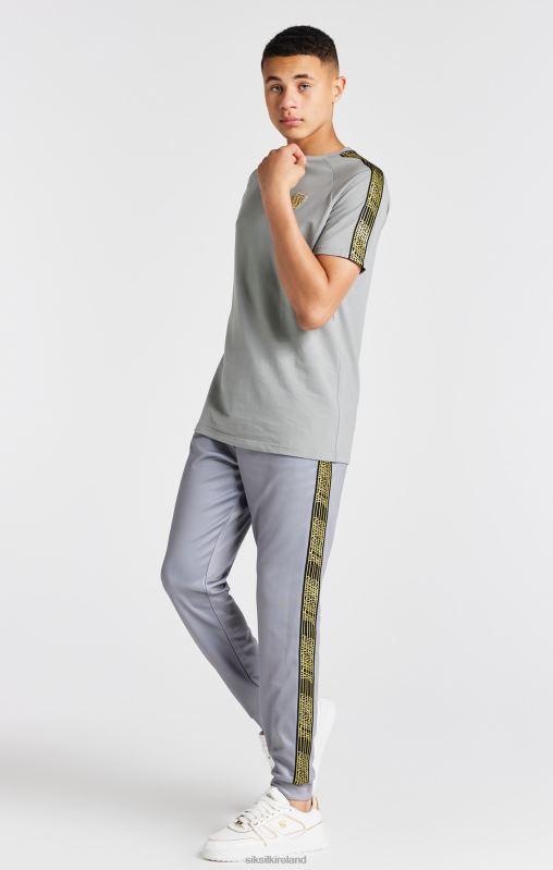 SikSilk Boys Grey Taped Jogger XTFJ303 Apparel