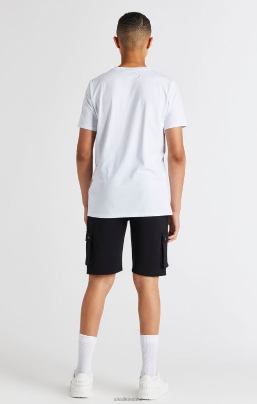SikSilk Boys Black Cargo Short XTFJ315 Apparel