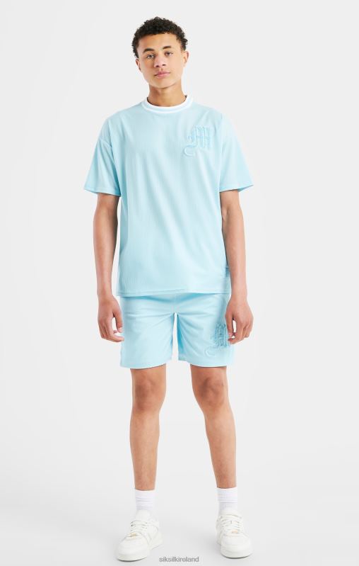 SikSilk x Boys Messi Logo Loose Fit Shorts - Blue XTFJ313 Apparel