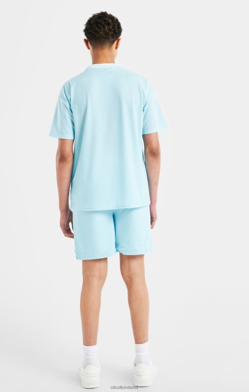 SikSilk x Boys Messi Logo Loose Fit Shorts - Blue XTFJ313 Apparel