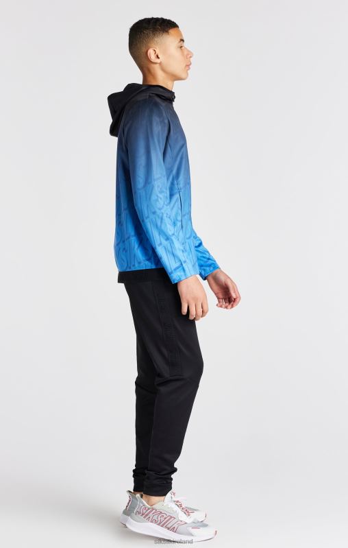 SikSilk Boys Blue Fade Zip Thru Hoodie XTFJ293 Apparel
