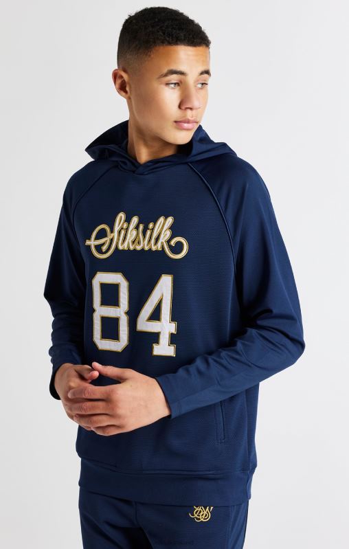 SikSilk Boys Navy Retro Hoodie XTFJ294 Apparel