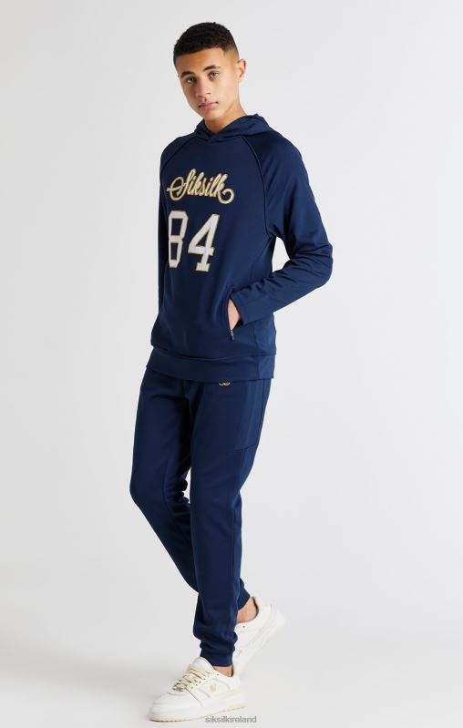 SikSilk Boys Navy Retro Hoodie XTFJ294 Apparel