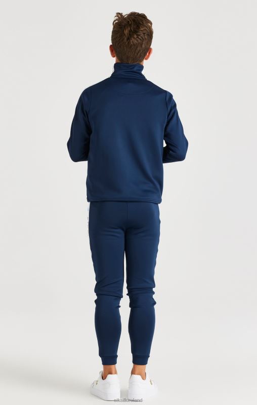 SikSilk Boys Rainbow Funnel Neck - Navy XTFJ287 Apparel