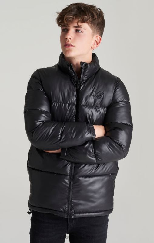 SikSilk Boys Black Bubble Jacket XTFJ300 Apparel