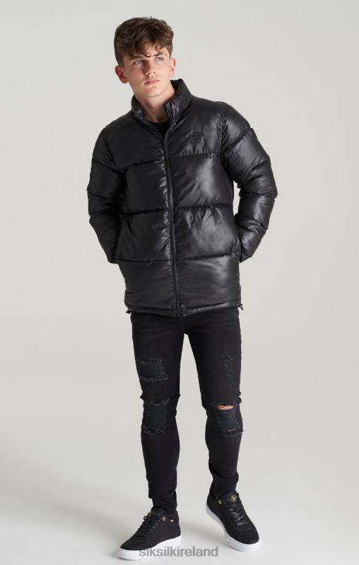 SikSilk Boys Black Bubble Jacket XTFJ300 Apparel