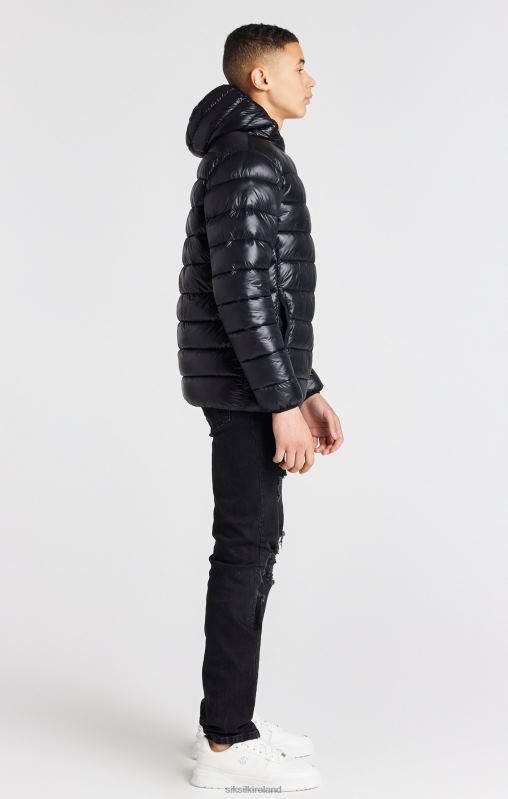SikSilk Boys Black Lightweight Bubble Jacket XTFJ299 Apparel