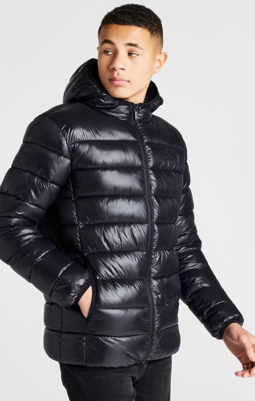 SikSilk Boys Black Lightweight Bubble Jacket XTFJ299 Apparel