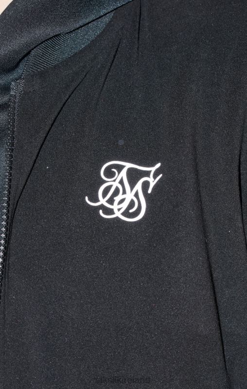 SikSilk Boys Black Metallic Logo Bomber XTFJ301 Apparel