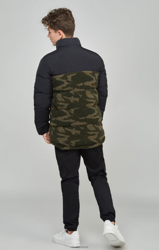 SikSilk Boys Camo Borg Puffer Jacket XTFJ297 Apparel
