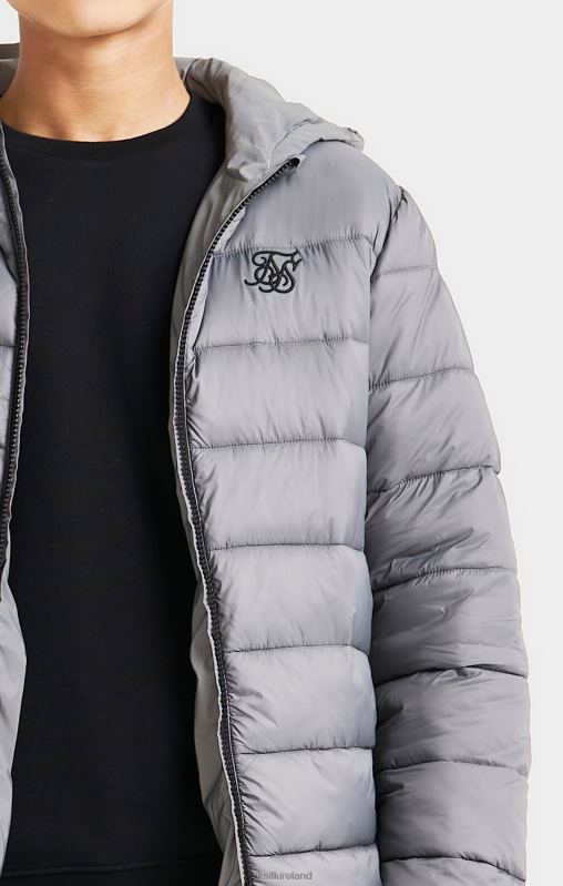 SikSilk Boys Grey Reversible Bubble Jacket XTFJ298 Apparel