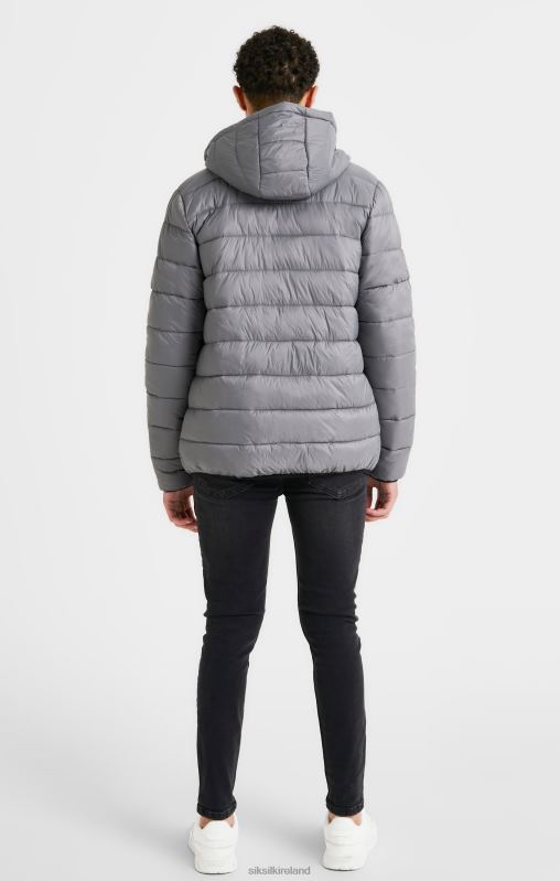 SikSilk Boys Grey Reversible Bubble Jacket XTFJ298 Apparel