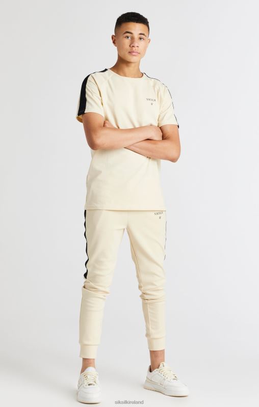 SikSilk Boys Beige Taped Raglan T-Shirt XTFJ282 Apparel