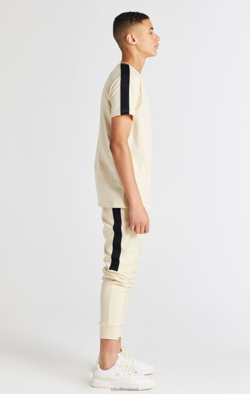 SikSilk Boys Beige Taped Raglan T-Shirt XTFJ282 Apparel