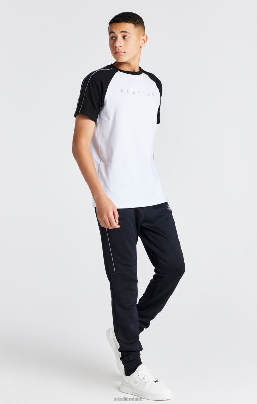 SikSilk Boys White Raglan T-Shirt XTFJ284 Apparel