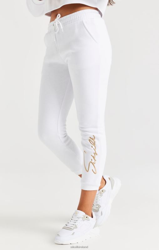 SikSilk Girls White Signature Jogger XTFJ347 Apparel