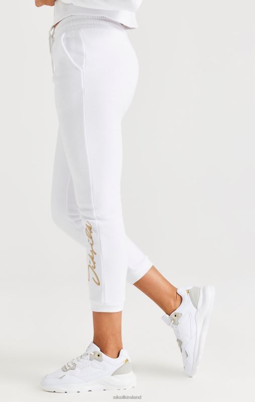SikSilk Girls White Signature Jogger XTFJ347 Apparel