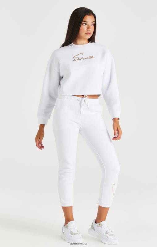 SikSilk Girls White Signature Jogger XTFJ347 Apparel