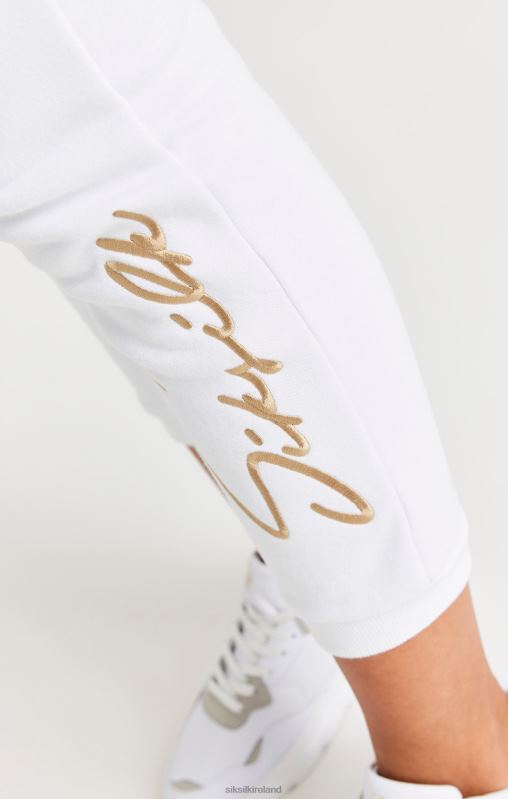 SikSilk Girls White Signature Jogger XTFJ347 Apparel