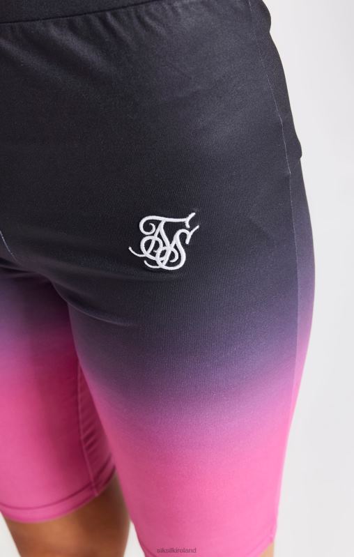 SikSilk Girls Pink Fade Cycle Short XTFJ357 Apparel