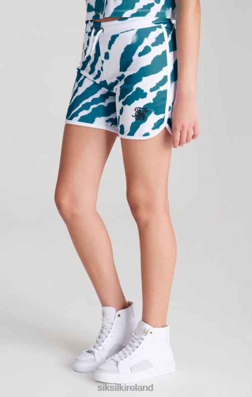 SikSilk Girls White Tie Dye Short XTFJ358 Apparel