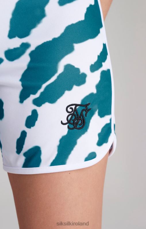 SikSilk Girls White Tie Dye Short XTFJ358 Apparel