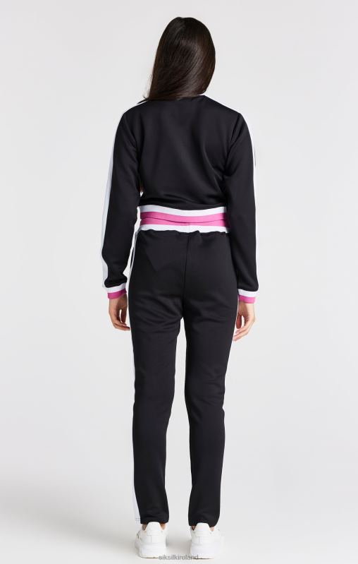 SikSilk Girls Black Retro Track Pant XTFJ353 Apparel
