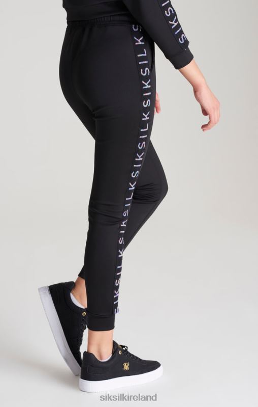 SikSilk Girls Black Taped Track Pant XTFJ349 Apparel