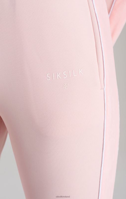 SikSilk Girls Pink Velour Taped Track Pant XTFJ350 Apparel