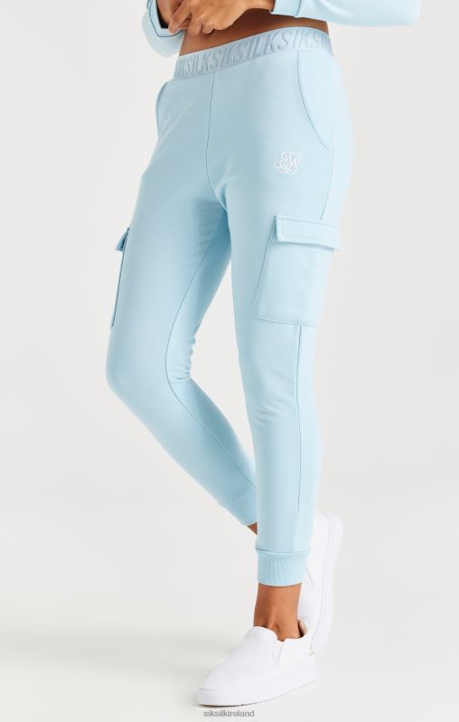 SikSilk Girls Taped Cargo Pants - Blue XTFJ352 Apparel