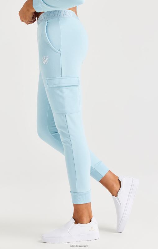 SikSilk Girls Taped Cargo Pants - Blue XTFJ352 Apparel