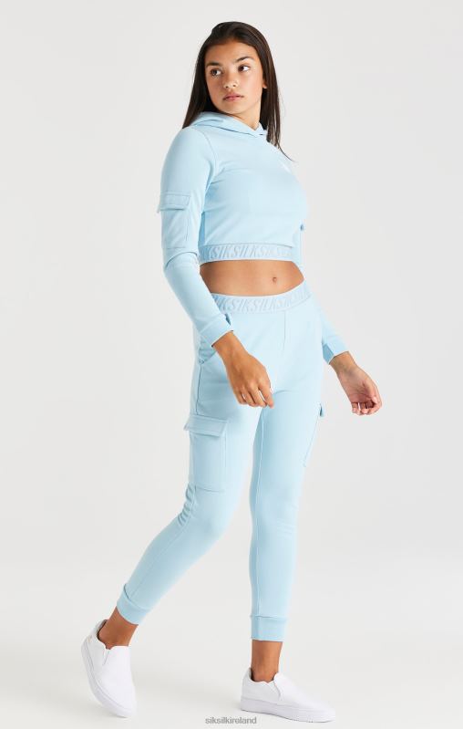SikSilk Girls Taped Cargo Pants - Blue XTFJ352 Apparel