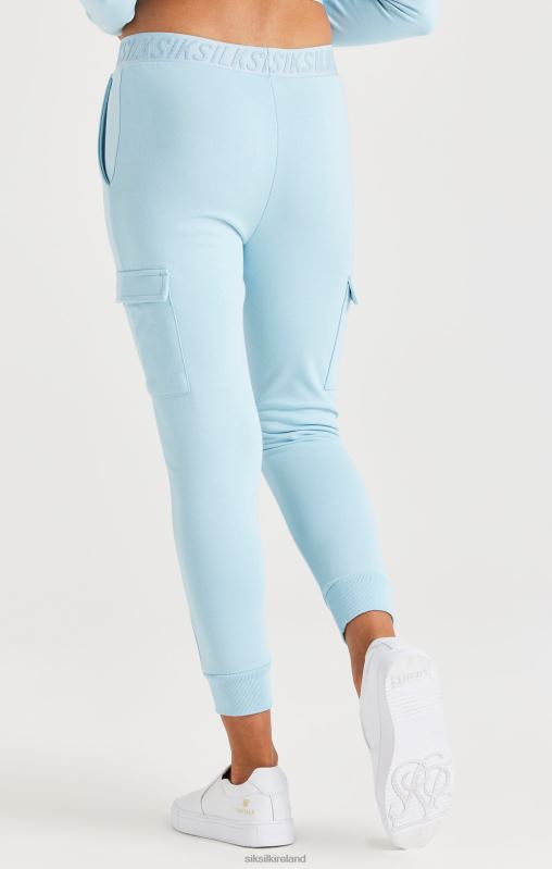 SikSilk Girls Taped Cargo Pants - Blue XTFJ352 Apparel
