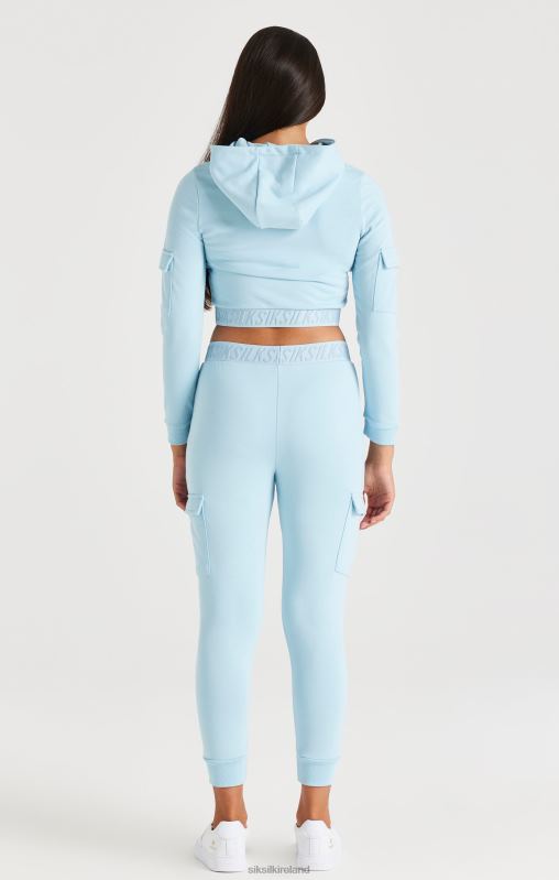 SikSilk Girls Taped Cargo Pants - Blue XTFJ352 Apparel