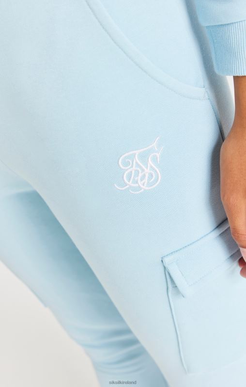 SikSilk Girls Taped Cargo Pants - Blue XTFJ352 Apparel