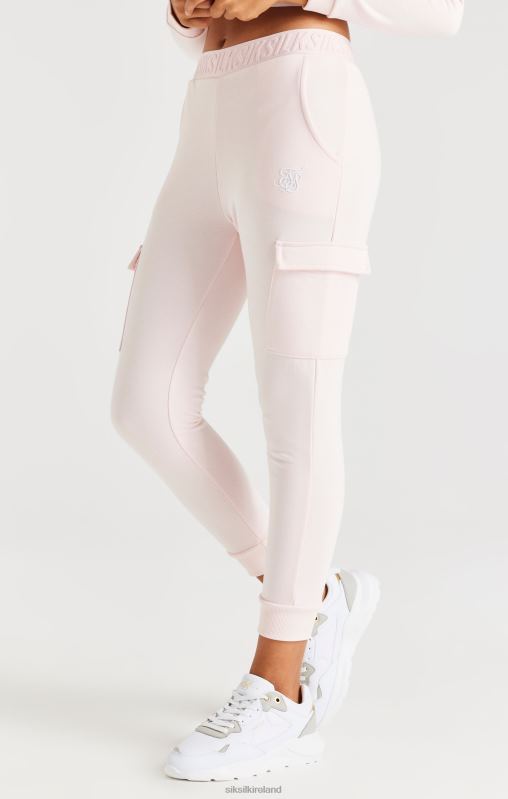 SikSilk Girls Taped Cargo Pants - Pink XTFJ351 Apparel