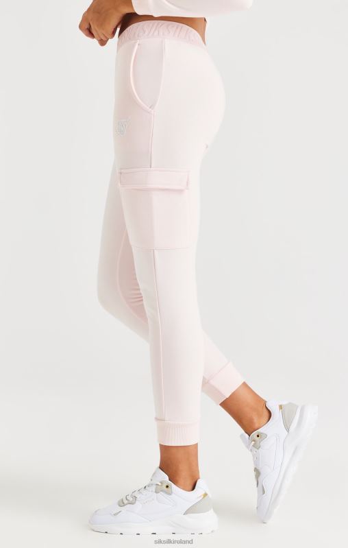 SikSilk Girls Taped Cargo Pants - Pink XTFJ351 Apparel