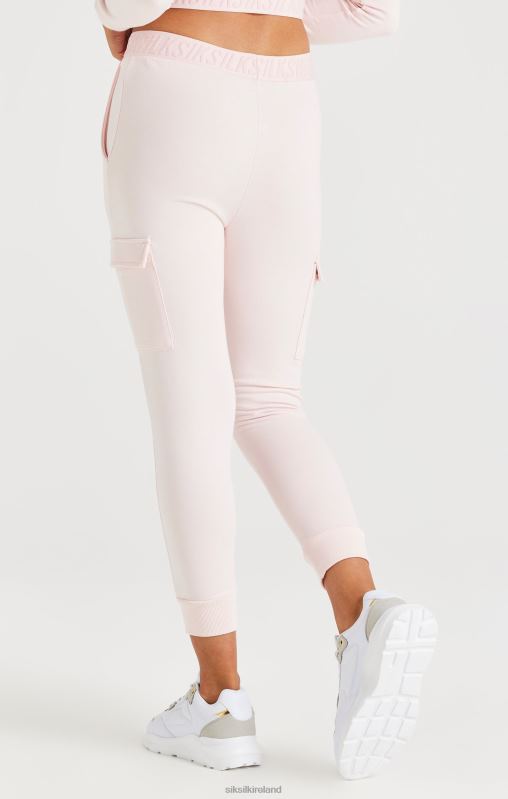 SikSilk Girls Taped Cargo Pants - Pink XTFJ351 Apparel