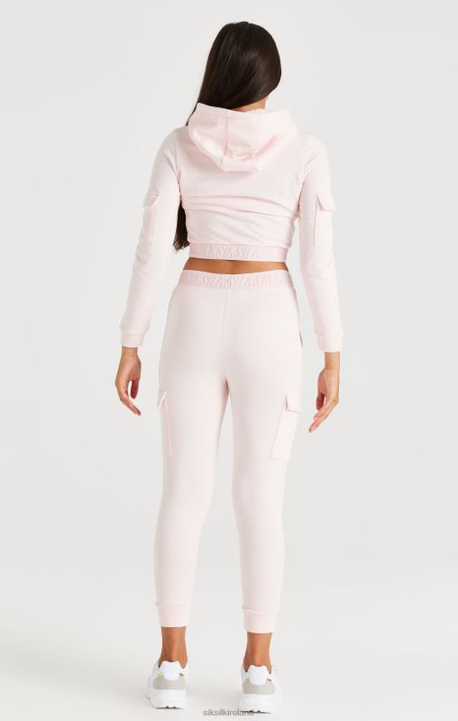 SikSilk Girls Taped Cargo Pants - Pink XTFJ351 Apparel