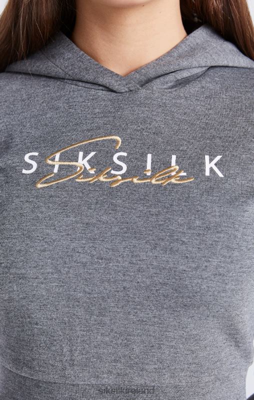 SikSilk Girls Grey Marl Signature Track Top XTFJ329 Apparel