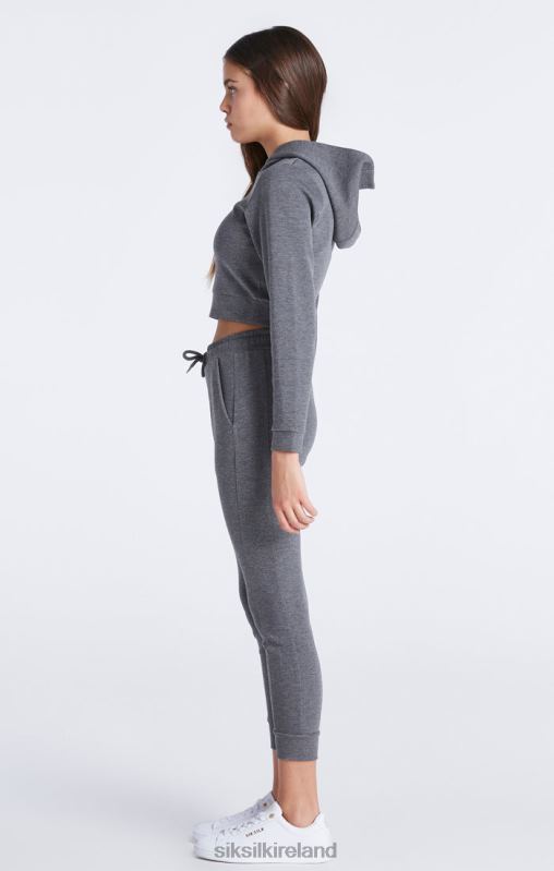 SikSilk Girls Grey Marl Signature Track Top XTFJ329 Apparel