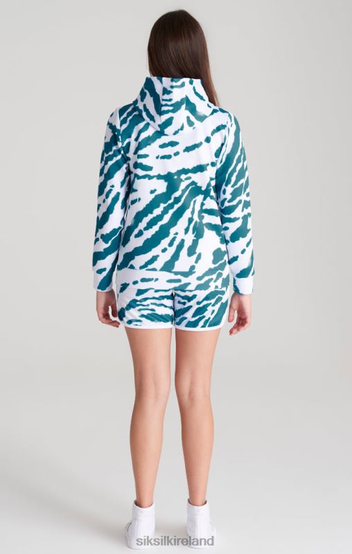 SikSilk Girls White Tie Dye Hoodie XTFJ339 Apparel