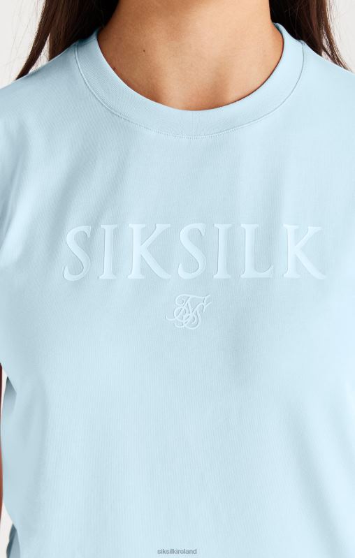 SikSilk Girls Branded Tee - Blue XTFJ319 Apparel