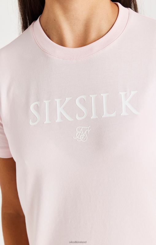 SikSilk Girls Branded Tee - Pink XTFJ317 Apparel