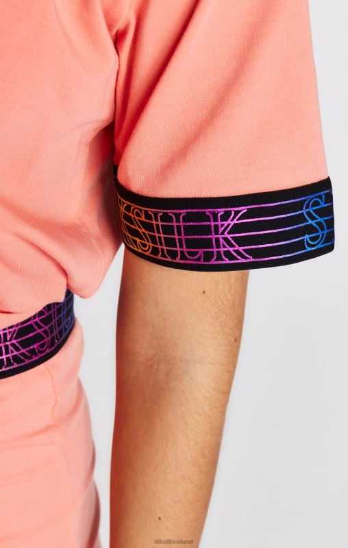 SikSilk Girls Coral Taped Crop T-Shirt XTFJ326 Apparel