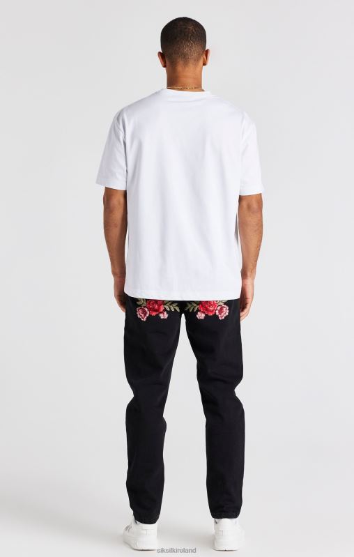 SikSilk Men Black Rose Straight Cut Denim XTFJ542 Apparel