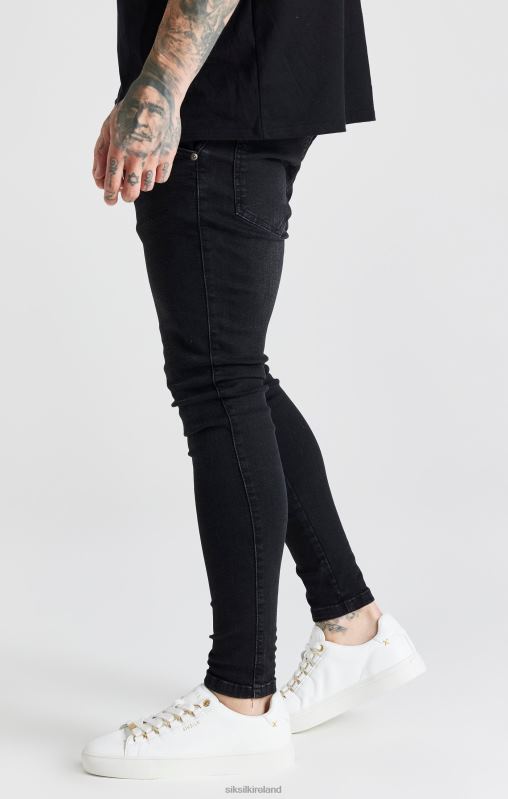 SikSilk Men Black Washed Essential Skinny Jean XTFJ557 Apparel
