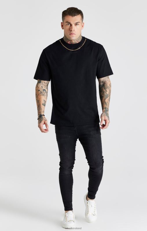 SikSilk Men Black Washed Essential Skinny Jean XTFJ557 Apparel